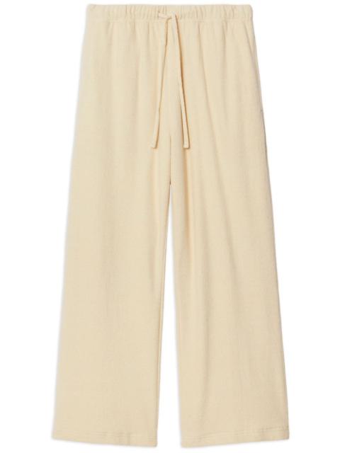 straight-leg cotton trousers