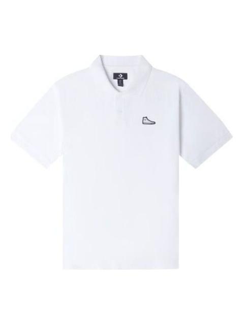Converse Shoe Patch Polo Shirt 'White' 10024739-A01