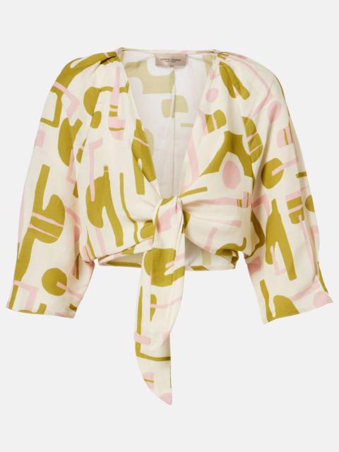 Balearic printed crop top