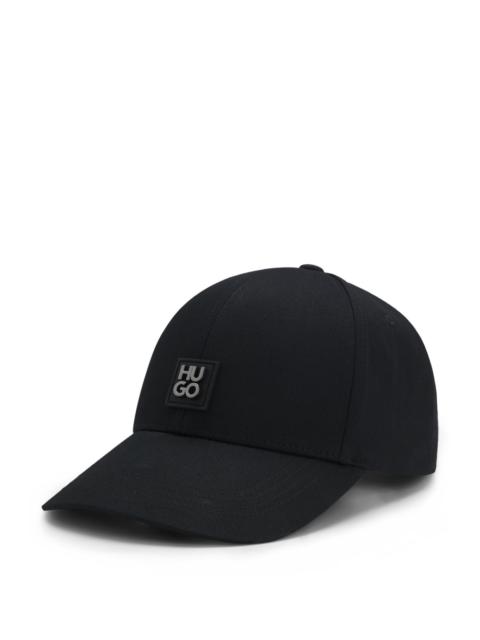 COTTON-TWILL CAP WITH STACKED LOGO