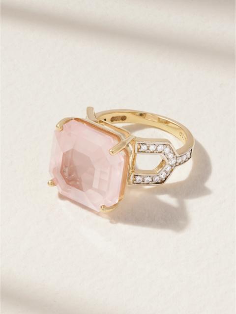 14-karat Gold Topaz And Diamond Ring