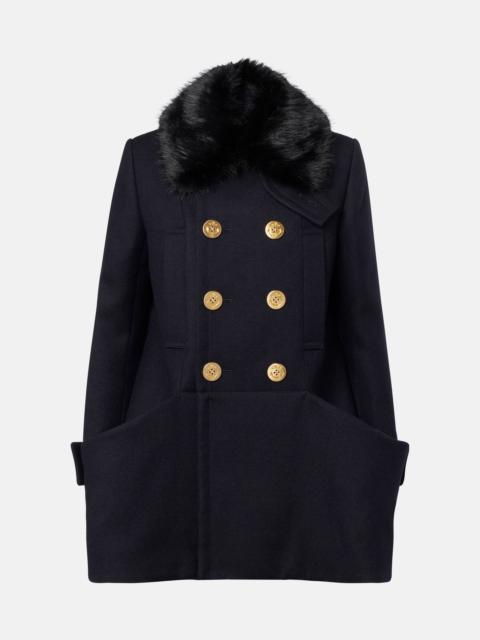 Wool melton coat