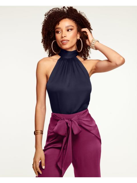 Lori Silk High Neck Tank Top