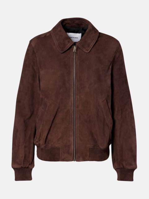 Suede bomber jacket