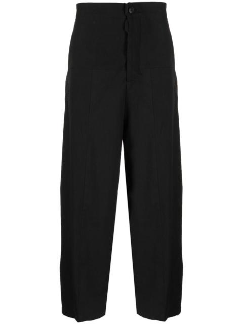 cotton wide-leg trousers