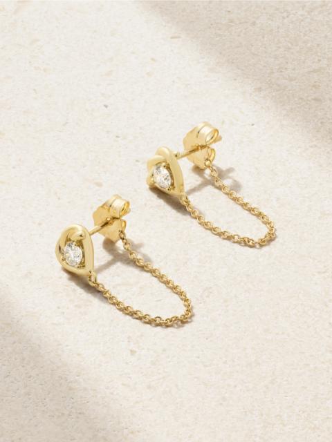 Tie The Knot 10-karat Gold Diamond Earrings
