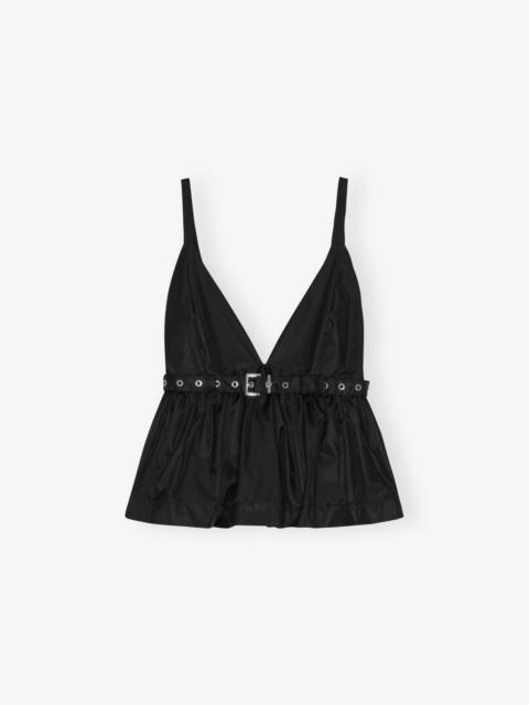 BLACK DUCHESSE NYLON STRAP TOP