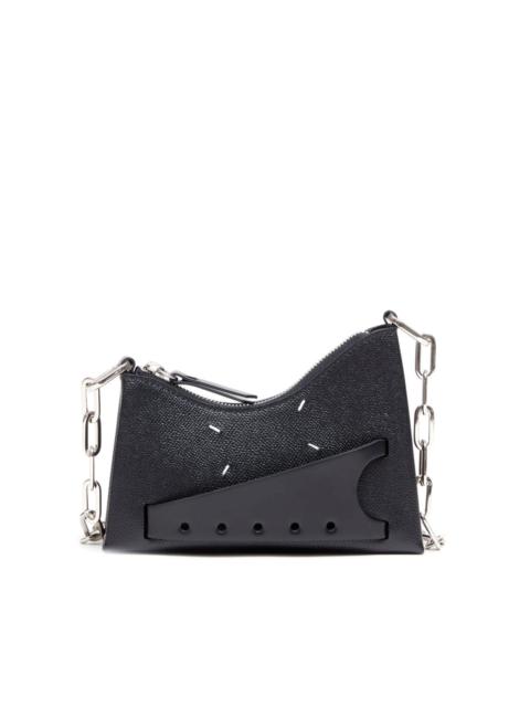 micro Snatched leather shoulder bag