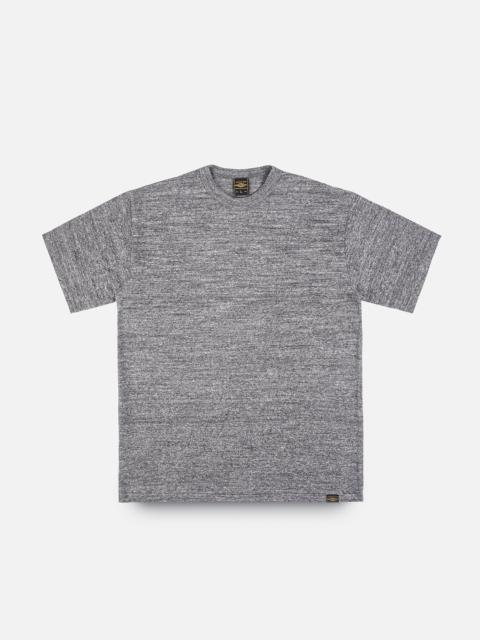 6.5OZ LOOPWHEEL CREW NECK T-SHIRT WITH LONGER BODY - LIGHT GREY
