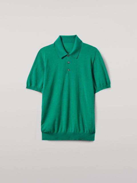 Fin Bright Green Superfine Cashmere Polo Shirt