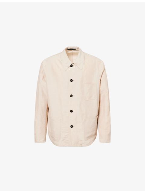 Relaxed-Fit Spread-Collar Woven Jacket