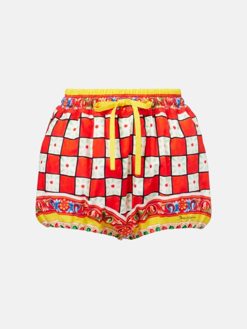 Printed cotton shorts
