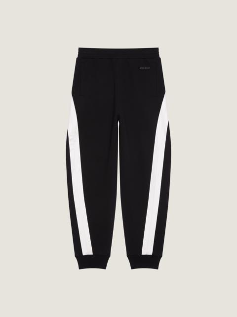 JOGGERS IN SCUBA WITH SATIN COUTURE DETAIL