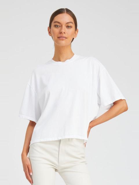 WHITE SUPIMA COTTON BOXY TEE
