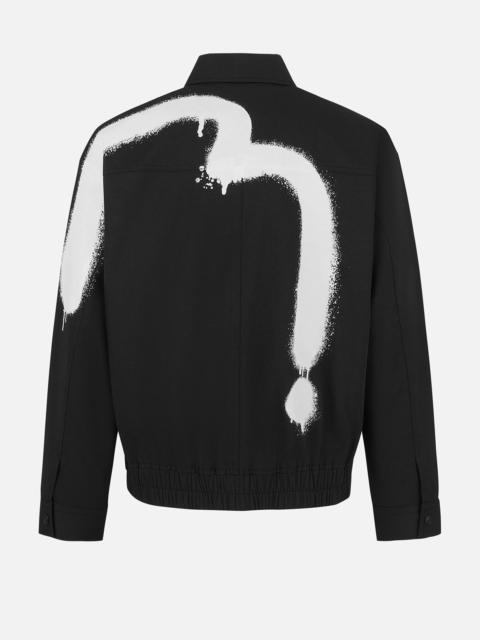 Graffiti Daicock Print Boxy Fit Zip Up Jacket