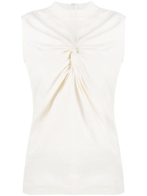 knot-detail sleeveless T-shirt