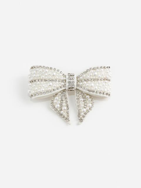 Pearl Crystal Bow Hairclip