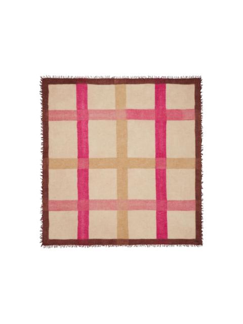 Klaus check-patterned scarf