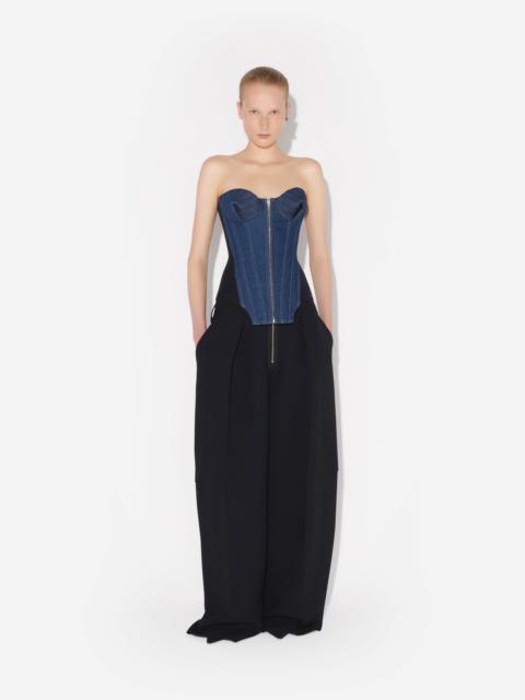 THE BI-MATERIAL DENIM CORSET
