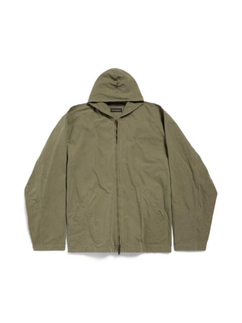 Men's Hooded Zip-up Jacket in Green