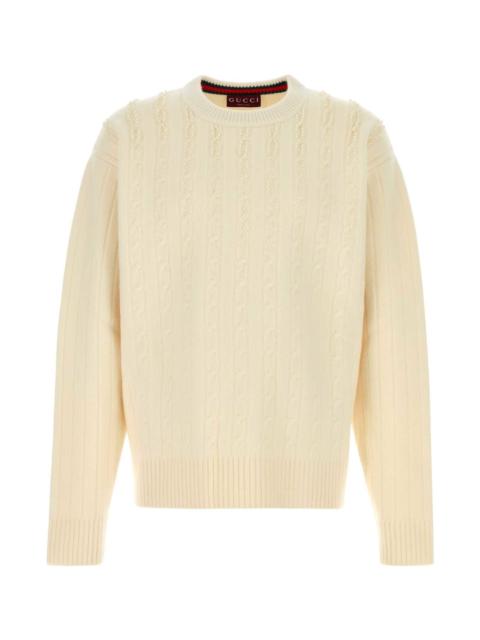 Ivory Wool Blend Sweater