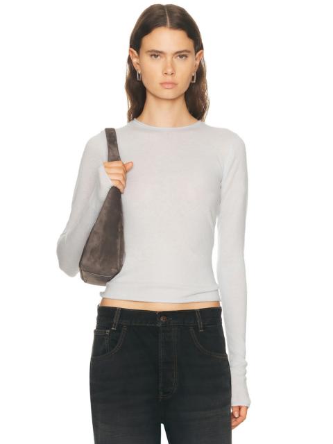 Sheer Cashmere Long Sleeve Top
