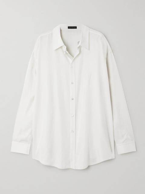 Oversized Embroidered Lyocell Shirt