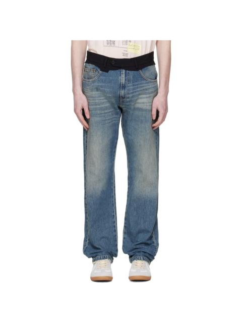 Blue Replaced Waist Jeans