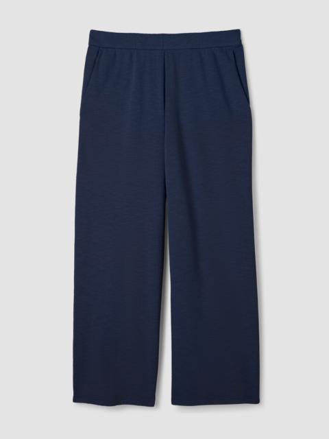 Garment-Dyed Organic Cotton Terry Wide-Leg Pant