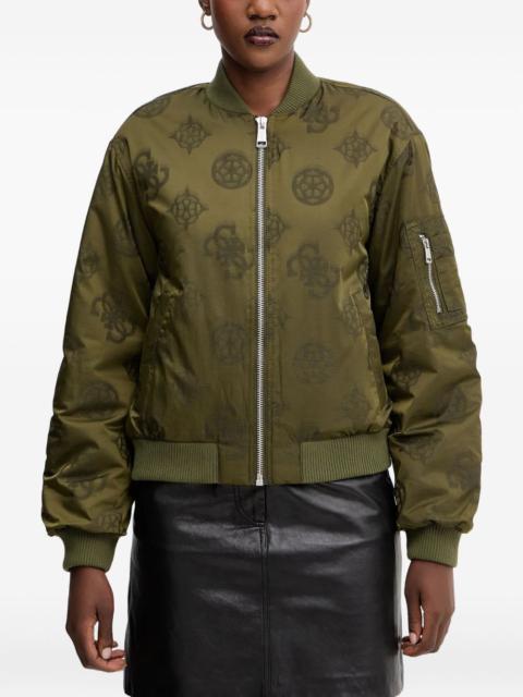 patterned bomber jacket