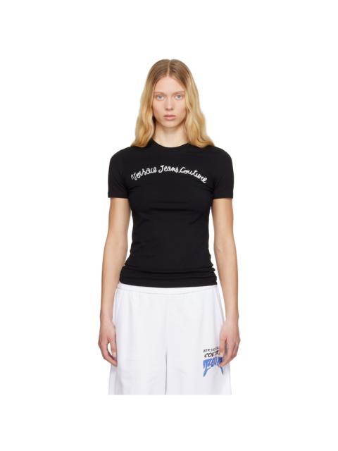 Black Screen-Printed T-shirt