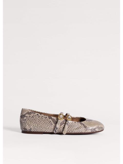 Snake Print Ballet Flat