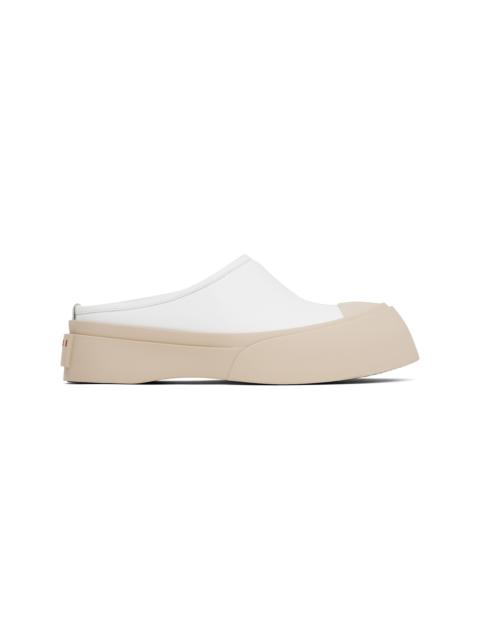 White Pablo Sabot Slip-on Loafers