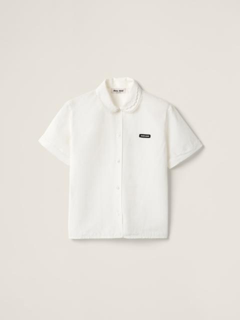 Slubbed poplin shirt