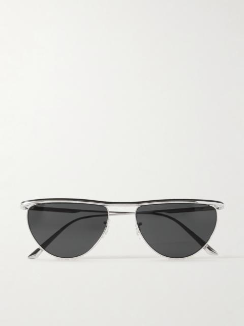 + Khaite 1984c Cat-eye Silver-tone Sunglasses
