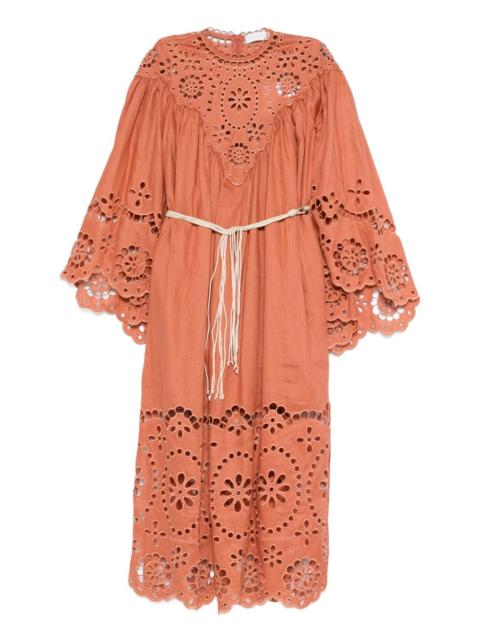 Awaken embroidered midi dress