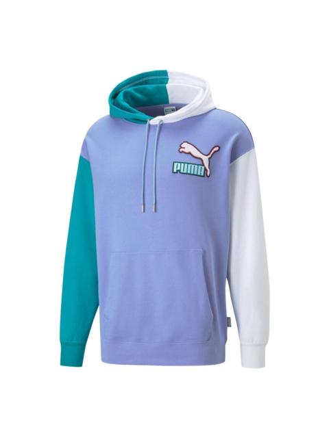 PUMA Colorblock Fandom Logo Hoodie 'Purple' 537749-23