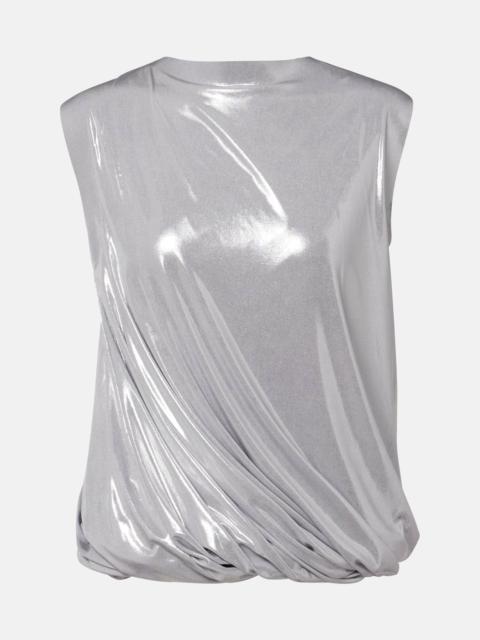 Twist metallic-effect top