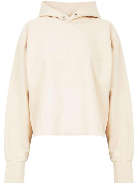 logo-embroidered cotton hoodie