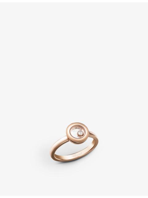 Happy Diamonds Icons 18ct rose-gold and 0.05ct diamond ring