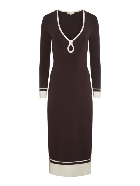 Linen-Tencel Maxi Dress brown