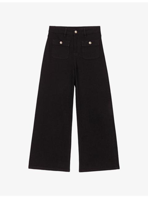 Straight-Leg High-Rise Stretch-Denim Jeans