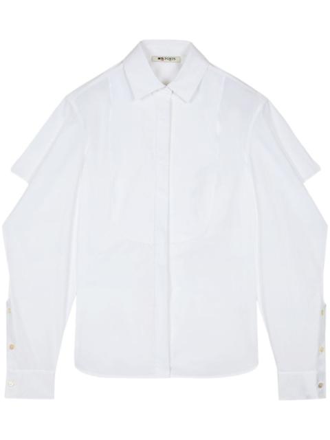 ruffle-detailing shirt