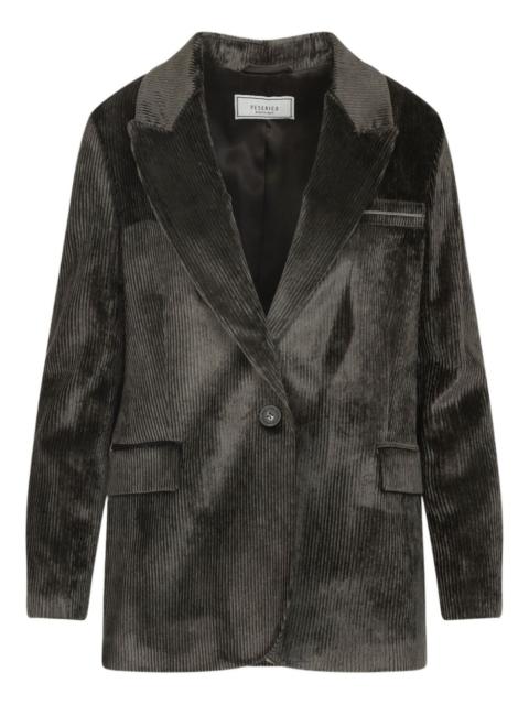 textured single-breasted blazer