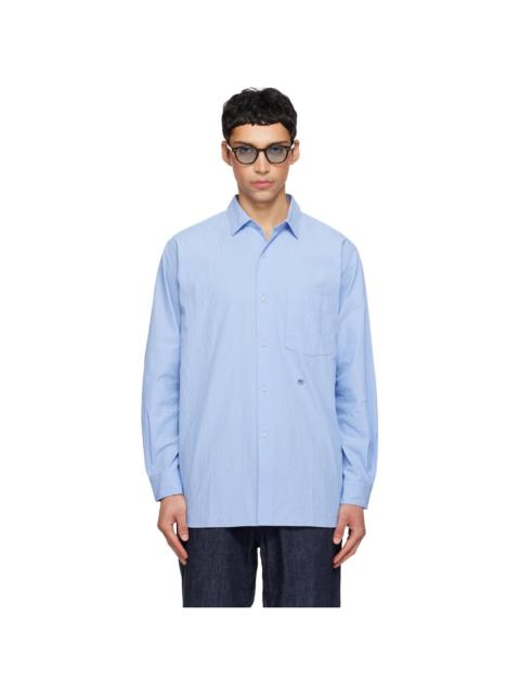 Blue Regular Collar Wind Shirt