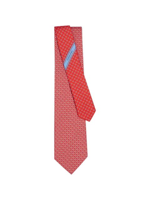 Ferragamo Gancini-print Tie