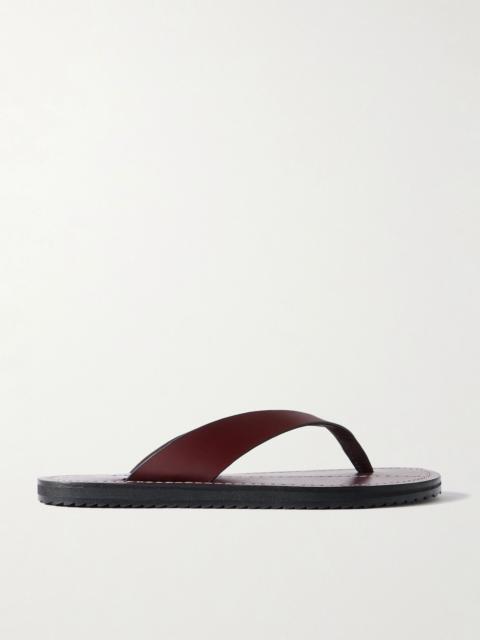 Flora leather flip flops Merlot