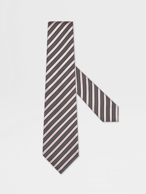 LIGHT PINK SILK AND COTTON TIE