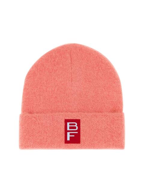 logo-patch knit beanie