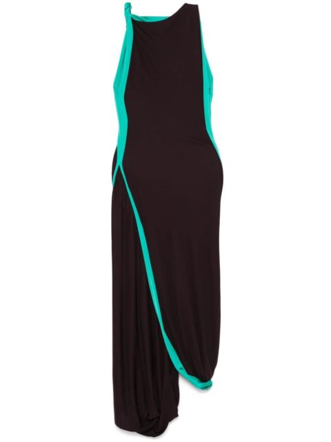 side-stripe maxi dress